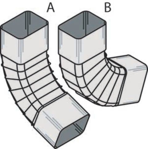 EDCO Aluminum Style A Elbow - 3" x 4"