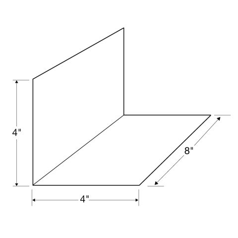 Rollex Aluminum Step Flashing - 4 x 4 x 8