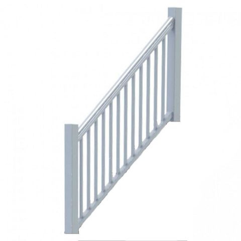 Endurance Original Rail 32 - 38 deg Stair Rail Kit with 1-1/4 in Square Aluminum Balusters - 36 in Height