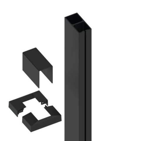 Matte Black Elevation Cable Rail 2" x 4" x 36" End Post