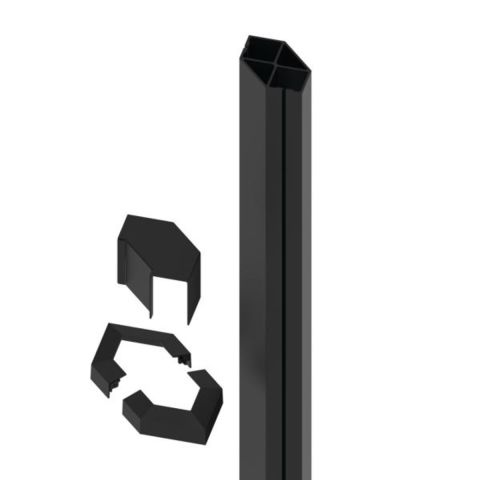 Matte Black Elevation Cable Rail 4" x 4" x 36" Corner Post