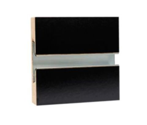 Black Melamine Slatwall with Aluminum T-Serts  3/4" 4x8