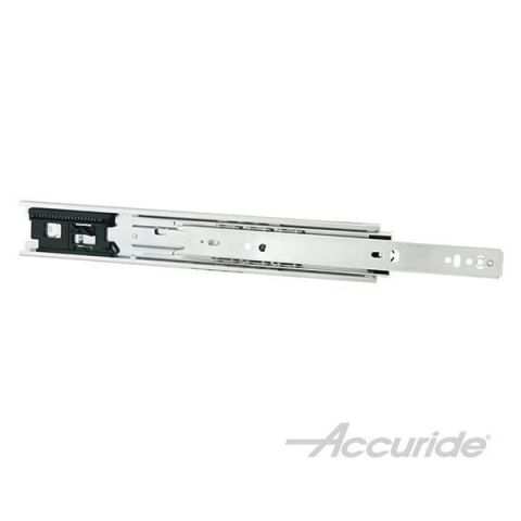 Accuride 3832ETR 100 lb Light-Duty Full Extension and Enhanced Touch-Release Slide, Clear Zinc