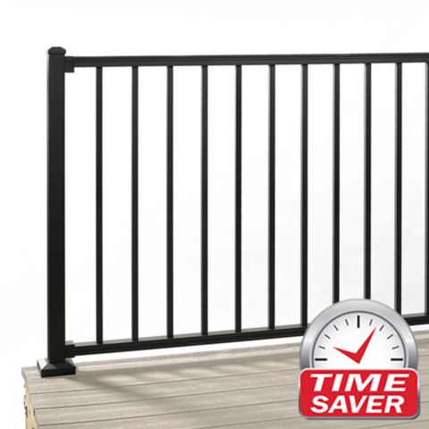 Trex Signature Aluminum Pre-Assembled Rail Panel with Square Balusters - 42" Height