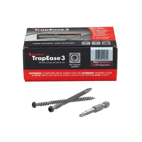 TrapEase 3 Deck Screws for Composite, PVC and Capstock Decking