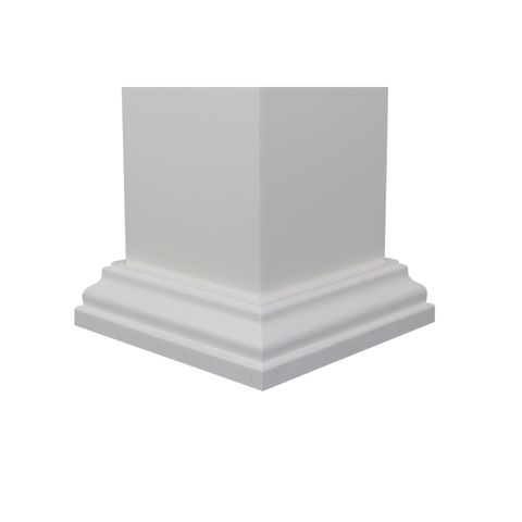 Rake Base for Tapered Postwrap - White with Smooth Finish