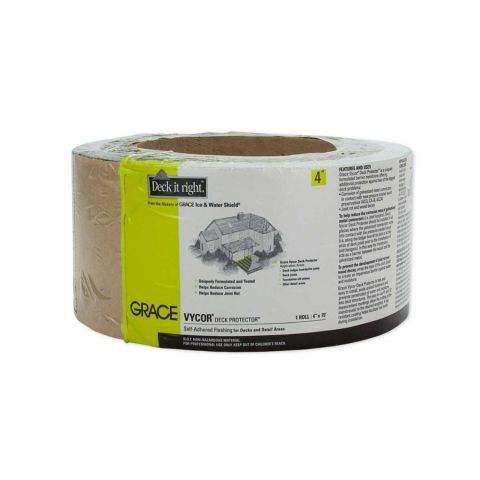 Vycor Deck Protector Self-Adhered Flashing - 4 in x 75 ft Roll