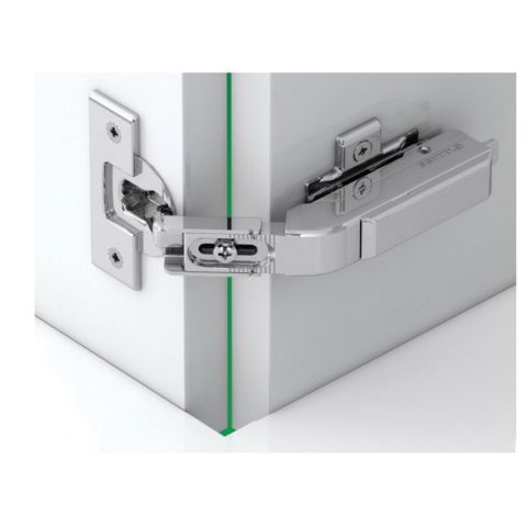 Grass Tiomos Screw-On Self Close 65 deg 45 mm Boring Pie-Cut Corner Cabinet Hinge, Overlay