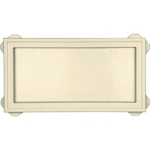 Mid-America Vinyl Recessed Jumbo Mounting Block, 14-1/4 in x 7-7/16 in