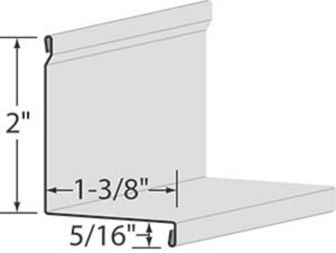 12' Sandtone Entex Aluminum 1-3/8" Drip Cap 1359-712