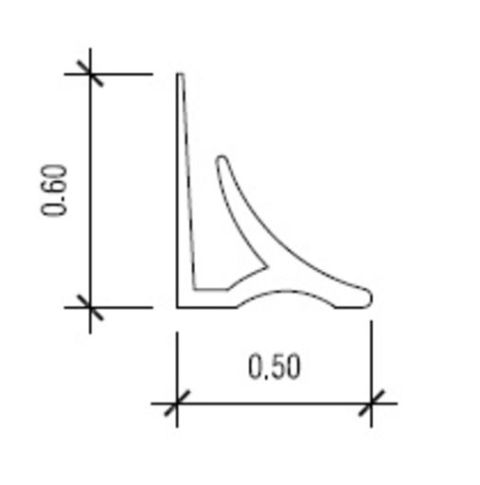 NUDO V-5 Vinyl Inside Corner and Cover for 0.090" Panel