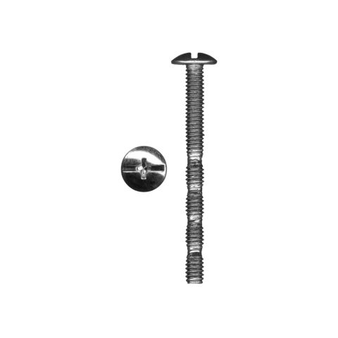 QuickScrews Break Away Zinc Plated #2 Phillips Truss Head Blunt Point Knob and Pull Machine Screw, #8-32