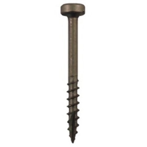 QuickScrews Plain #2 Square Pan Head T17 Single Flute Point Pocket Hole Screw, #7-12 x 1-1/4 in, 8000/Case