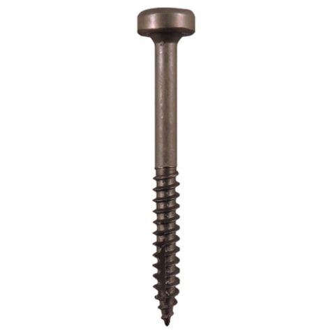 QuickScrews Plain #2 Square Pan Head T17 Double Flute Point Pocket Hole Screw, #6-20