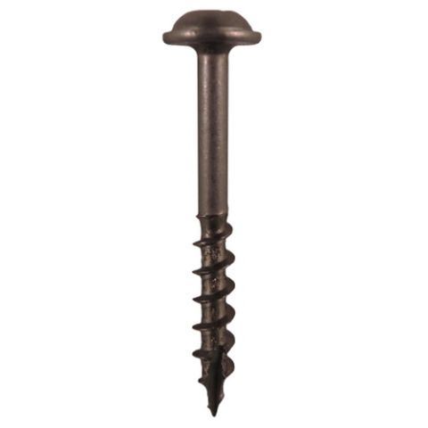 QuickScrews Plain #2 Square Round Washer Head T17 Single Flute Point Pocket Hole Screw, #8-9 x 1-1/4 in, 1000/Pack