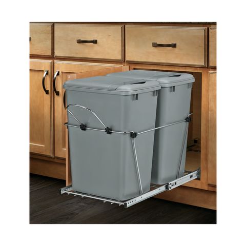 RV Series Double 35 Quart Wire Frame Bottom Mount Waste Containers