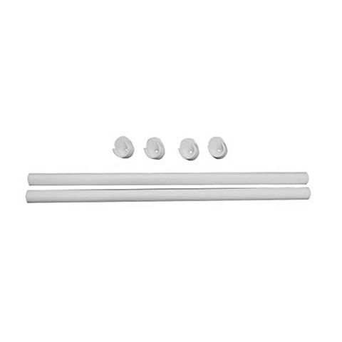 Easy Track Wardrobe Rod with Ends (2 pack)