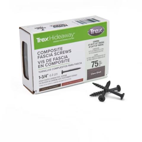 Trex Fascia Color Match Screws 1-3/4" Clam Shell - 75 count/box