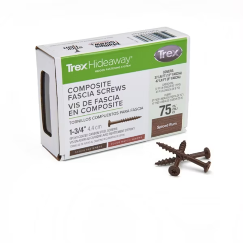 Trex Fascia Color Match Screws 1-3/4" Spiced Rum - 75 count/box