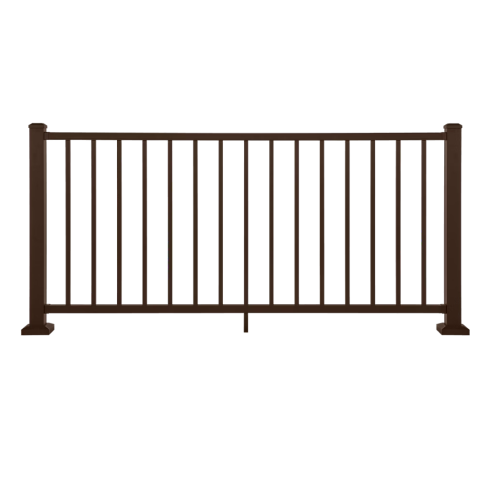 Trex Select Aluminum Assembled Horizontal Railing Panel  with Square Balusters - 36" Rail Height