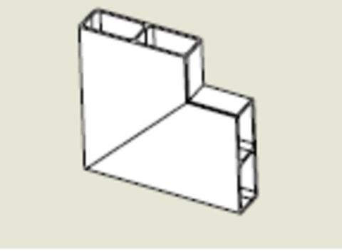 Form-A-Drain Vertical 90-deg L Fitting