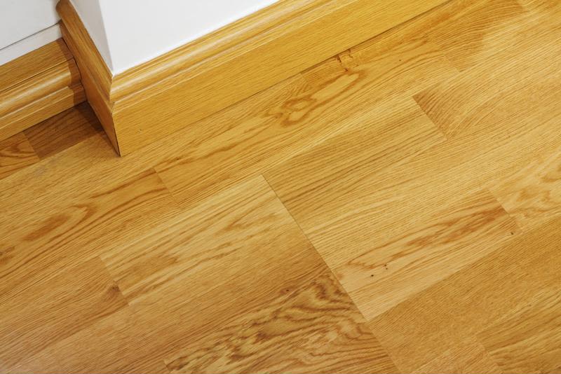 Laminate flooring resembles its hardwood counterpart.