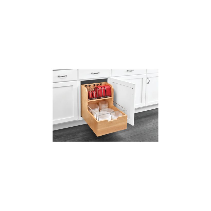 Amerhart Base Cabinet Pullout Food Storage Container Organizer