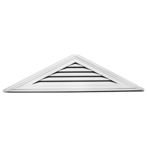 Amerhart Vinyl 5 12 Pitch Triangle Gable Vent 70 1 2 In X 17 In White 001