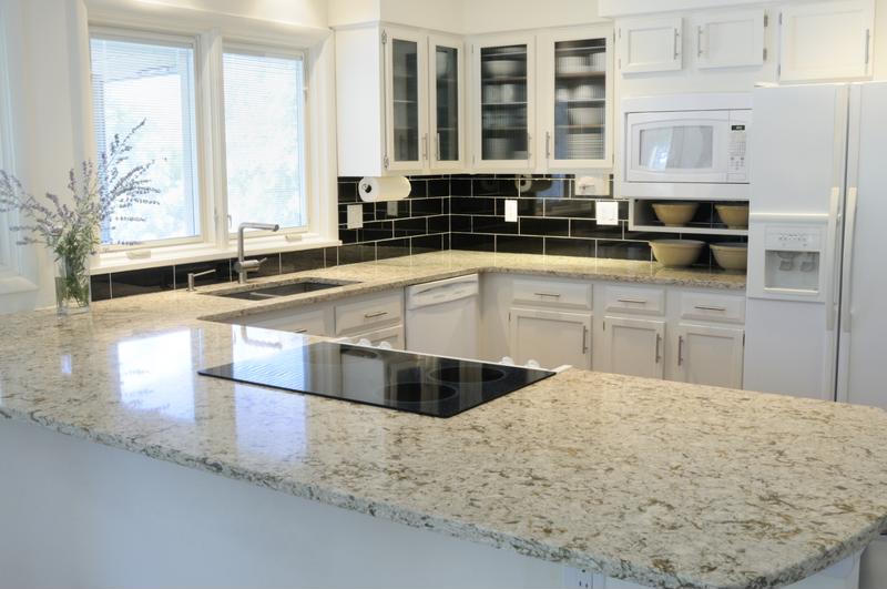 Granite and natural stone countertops in general set the kitchen apart with a unique look.