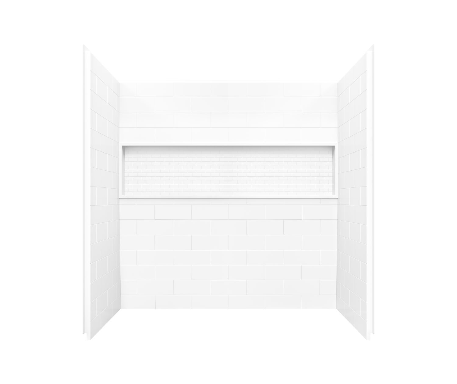 NexTile 6030 Direct-to-Stud Four-Piece Alcove Tub Wall Kit