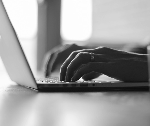 A person on a laptop