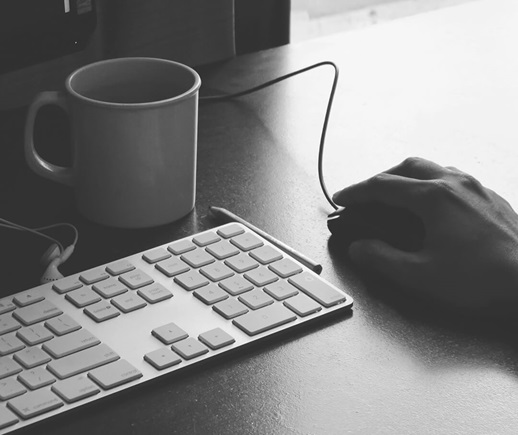 A person working on a computer