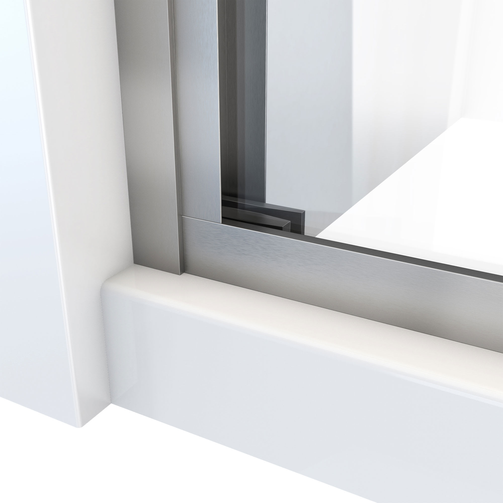 DreamLine Duet Plus 55 - 59 inch W x 58 inch H Semi-Frameless