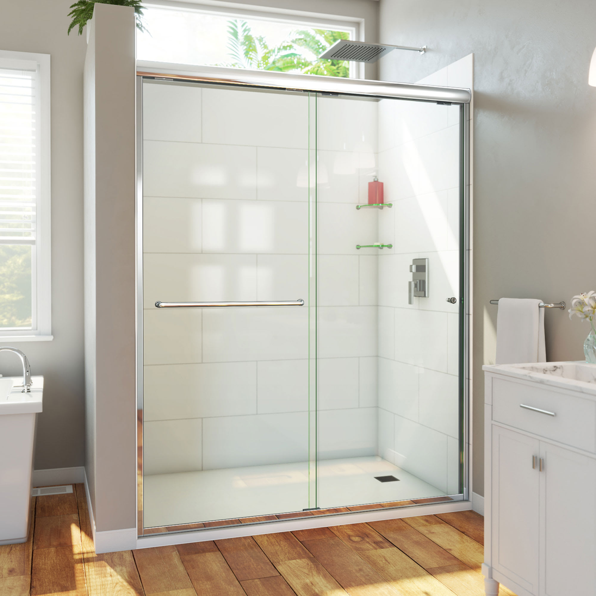 DreamLine Alliance Pro HV 56 - 60 inch W x 76 1/2 inch H Semi-Frameless ...