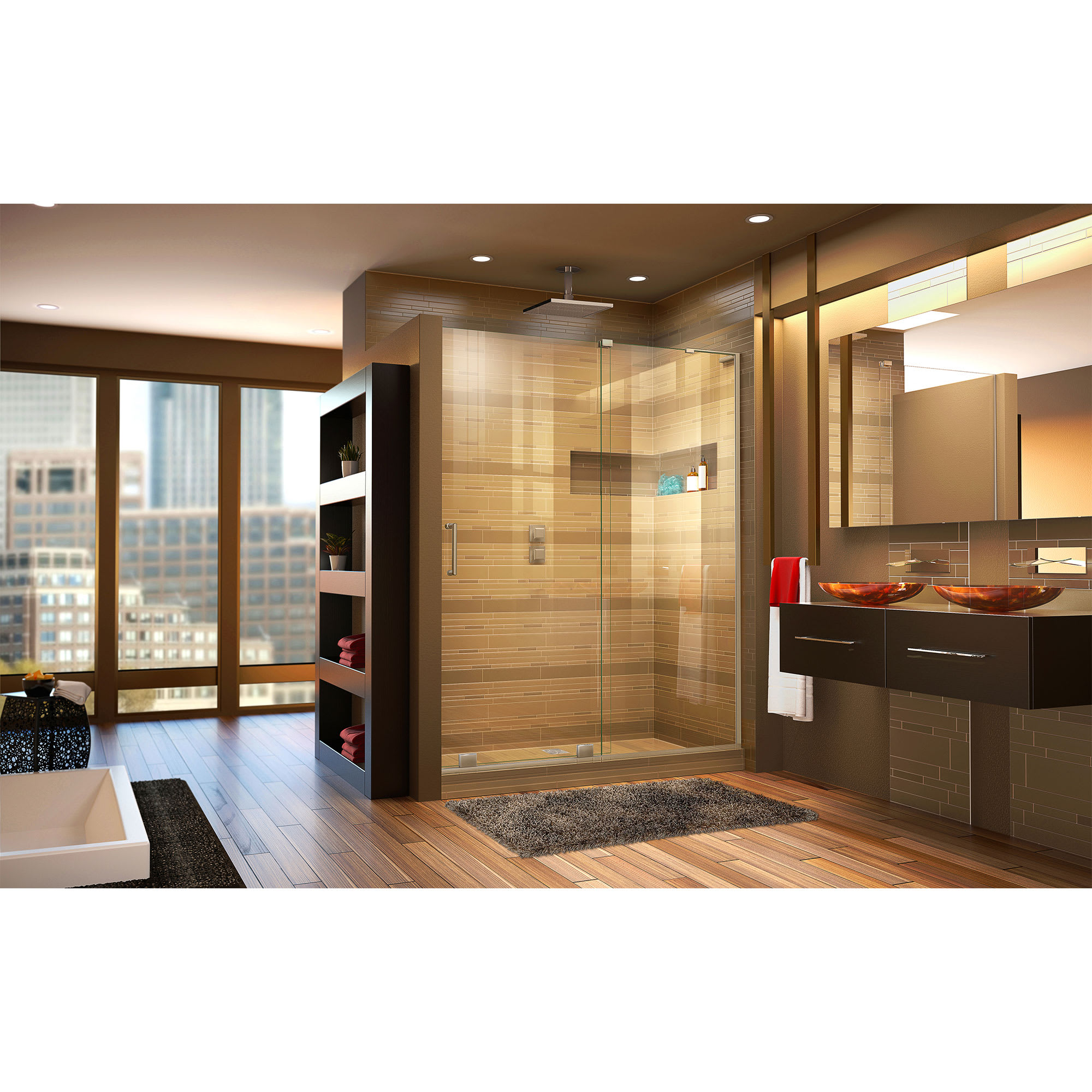 DreamLine Mirage-X 55 - 59 inch W x 71 inch H Frameless Sliding