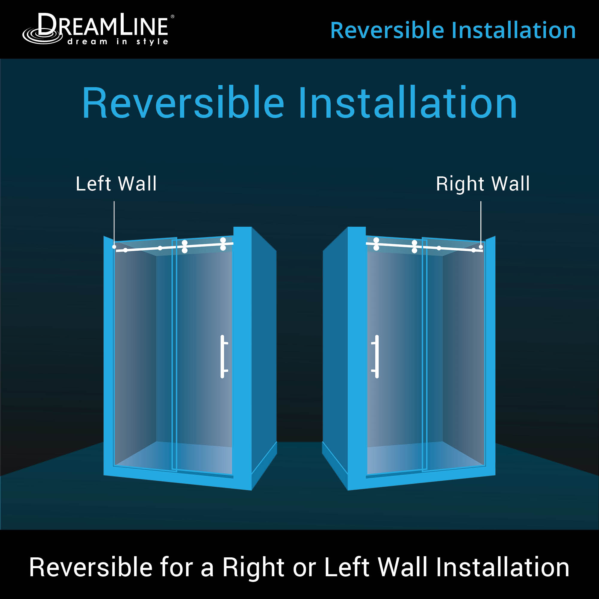 DreamLine Enigma-XO 56 - 60 inch W x 76 inch H Frameless Sliding