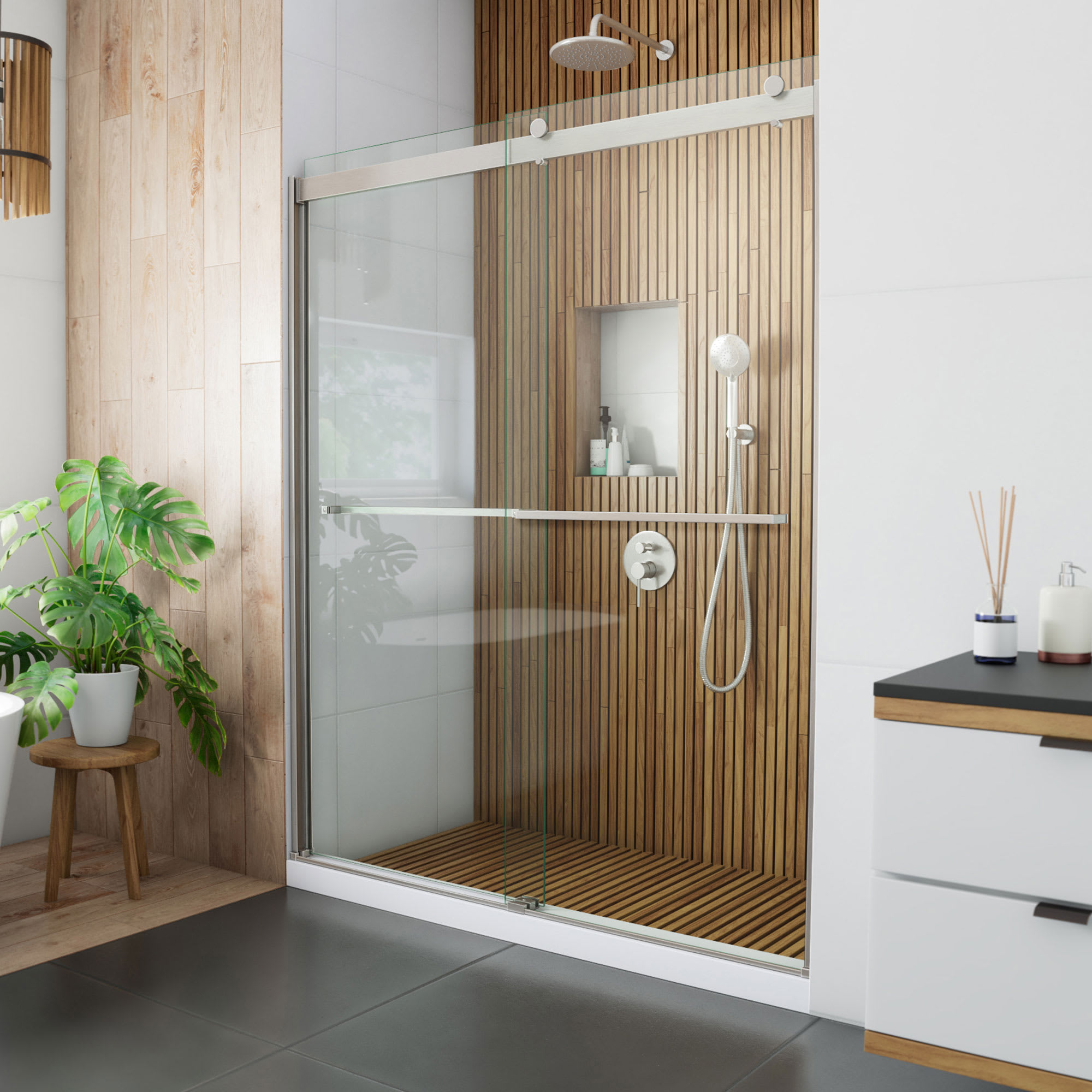 DreamLine Sapphire 56 - 60 inch W x 76 inch H Semi-Frameless