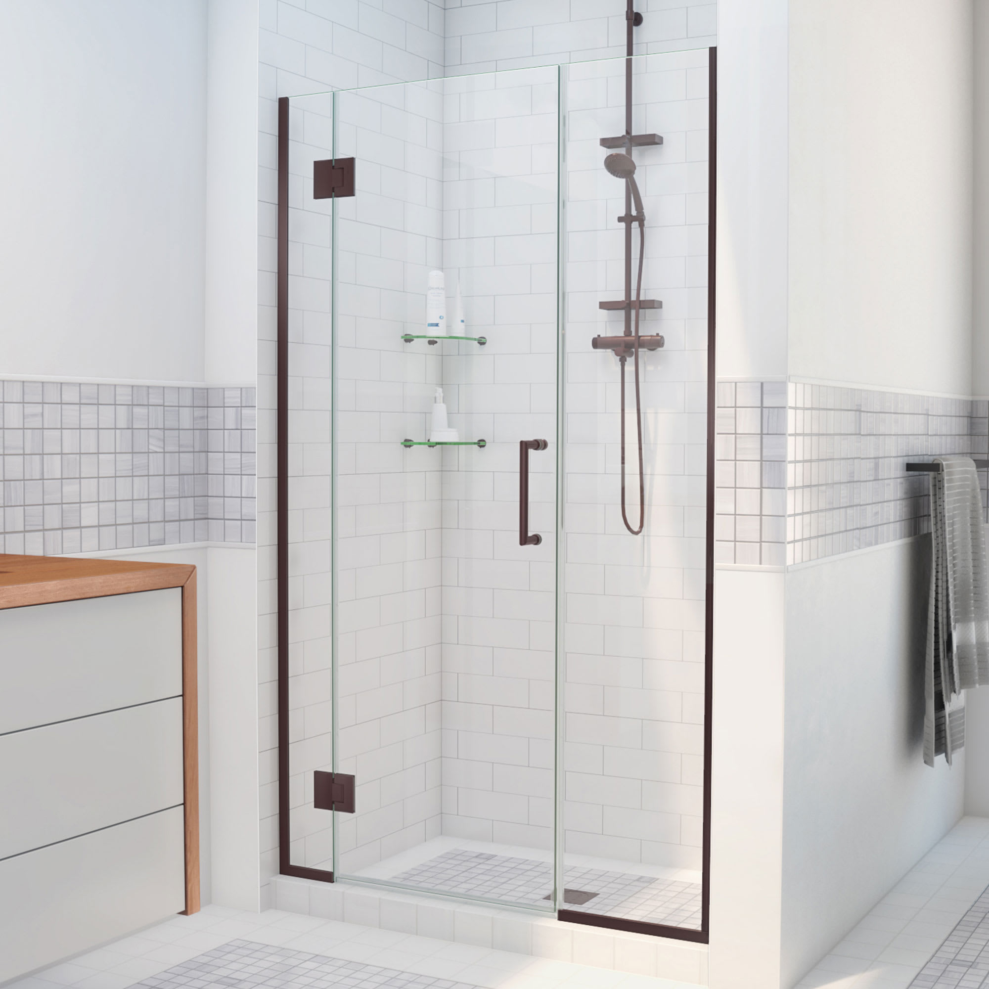 Oil Rubbed Bronze Shower Doornull