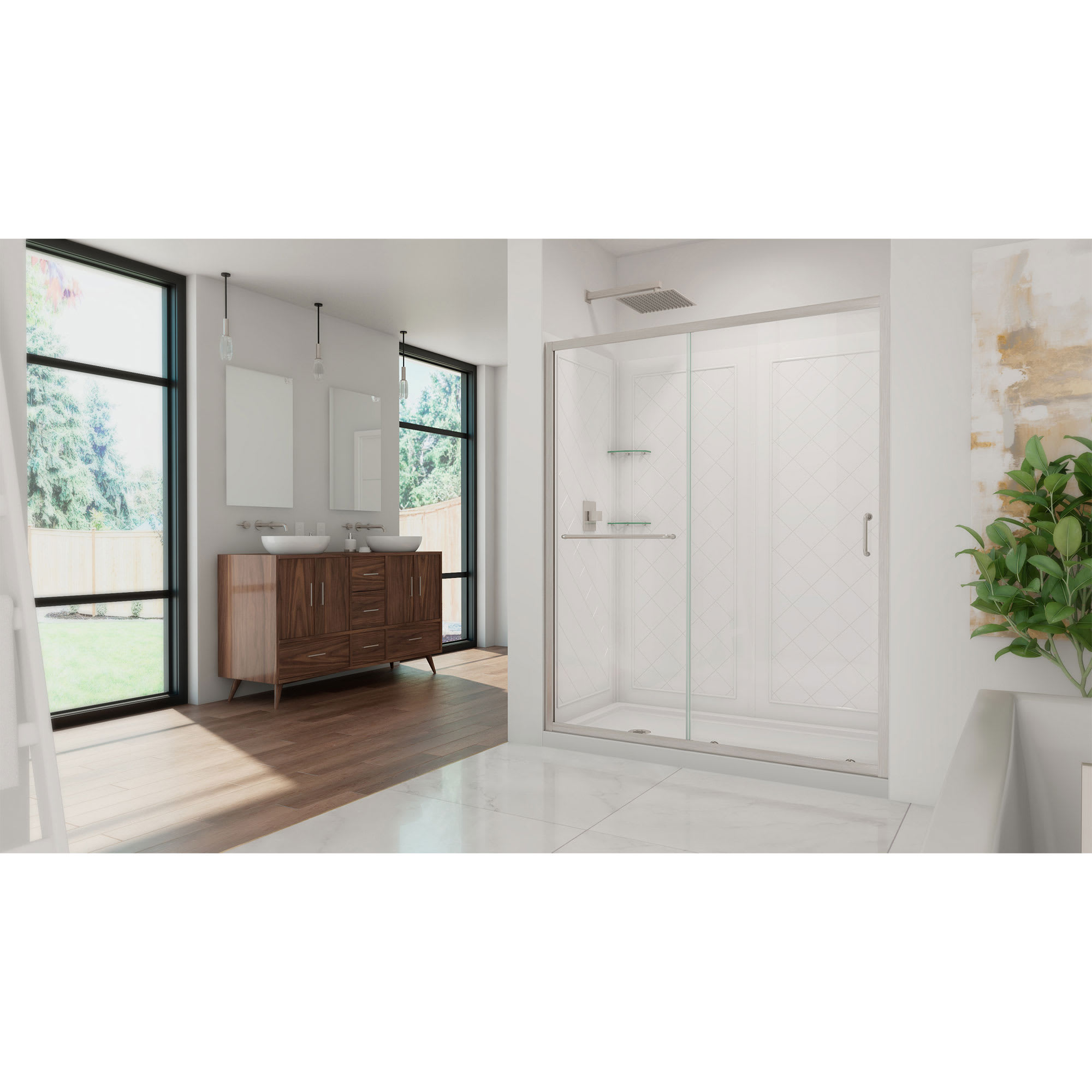DreamLine Infinity-Z 32 inch D x 60 inch W x 76 3/4 inch H Semi