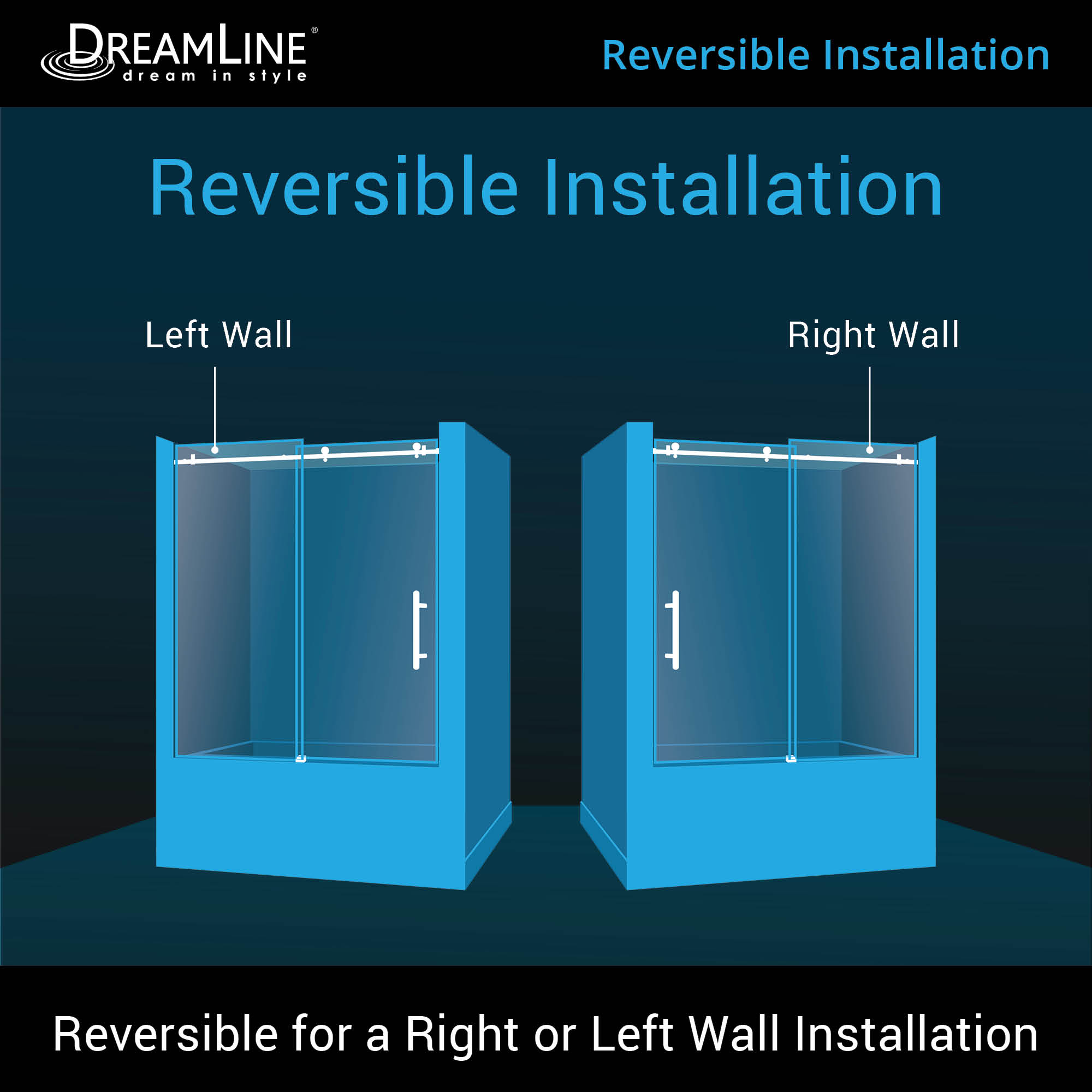 DreamLine Enigma Air 56 - 60 inch W x 62 inch H Frameless Sliding