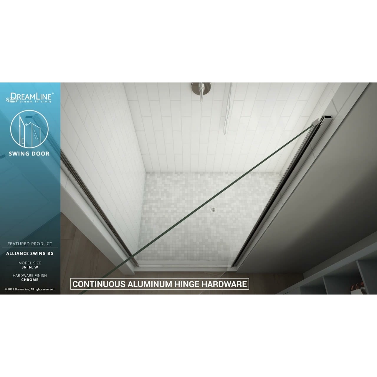 DreamLine Alliance Swing BG 30 - 31 inch W x 66 inch H Semi