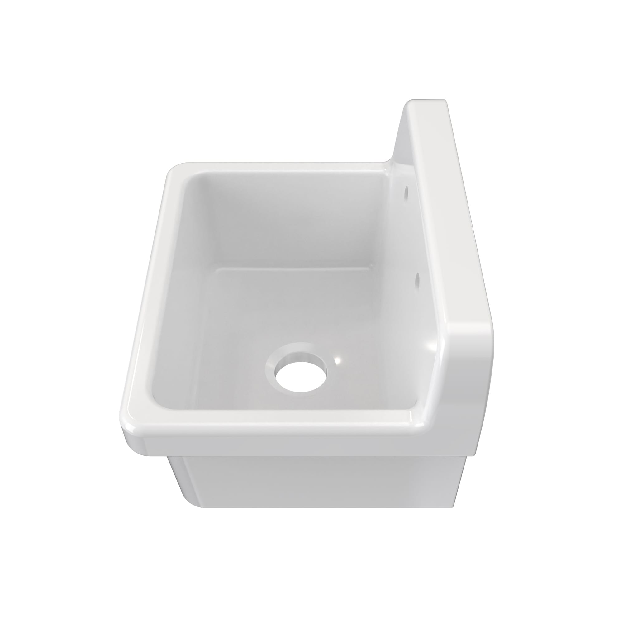 Sapphire 24 inch W x 19 inch H Porcelain Utility Sink, White