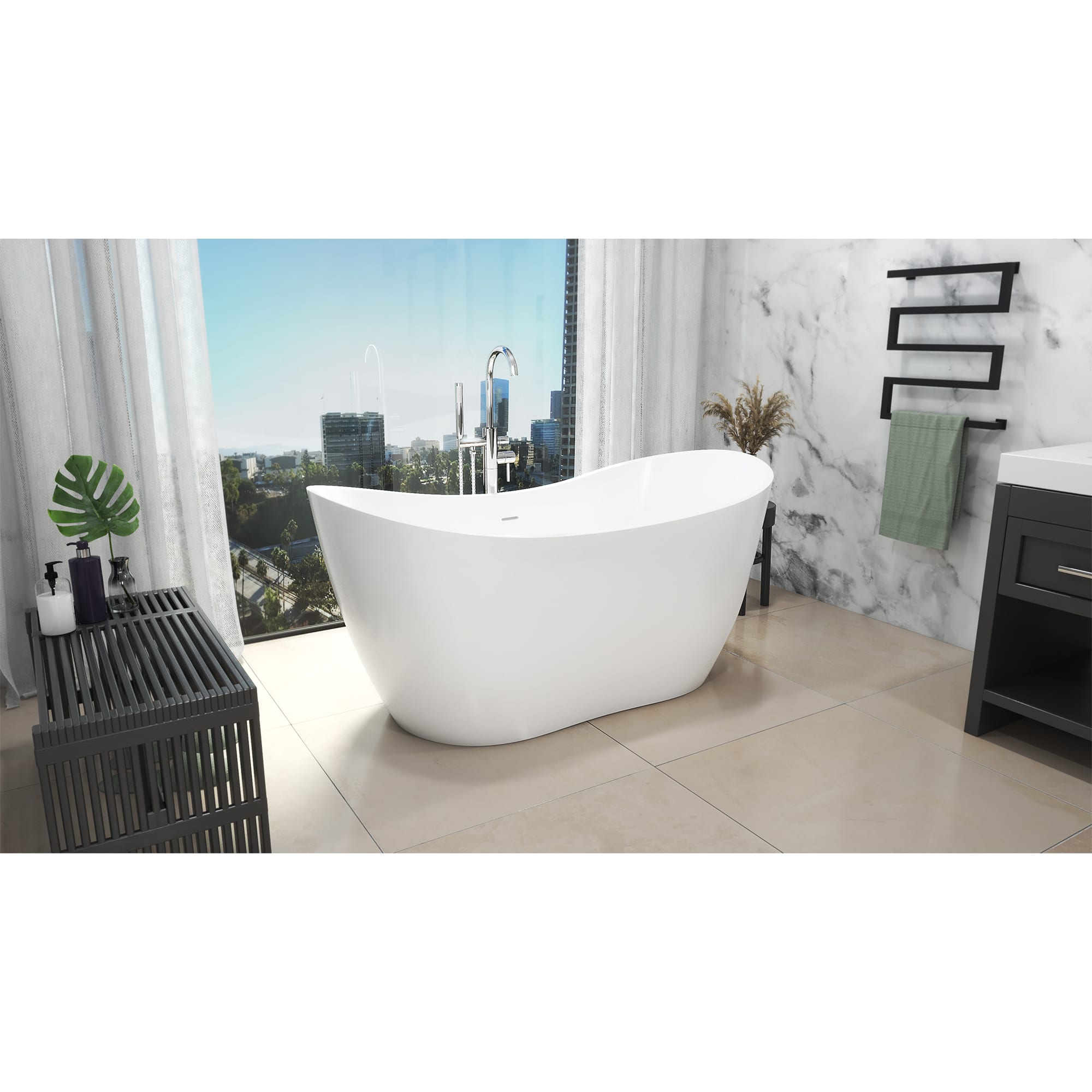 DreamLine Nile 54 inch L x 28 3/8 inch W x 28 3/8 inch H
