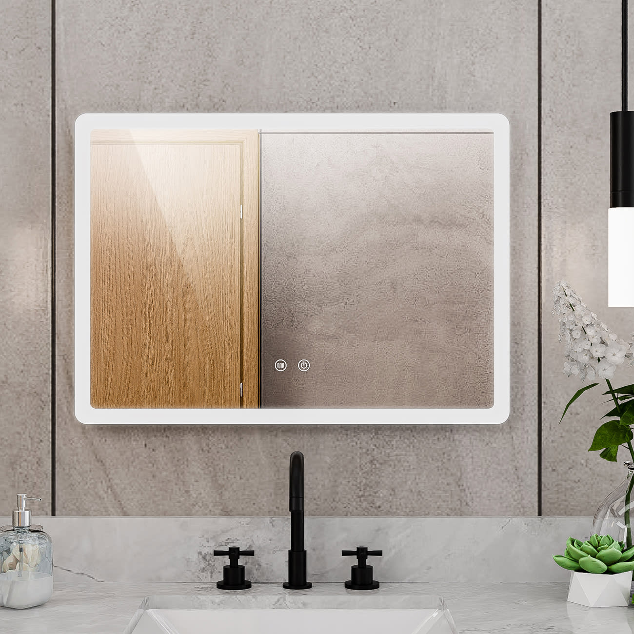 デリデリ DreamLine Dexterity 72 inch W x 22 inch D x 34 inch H Double