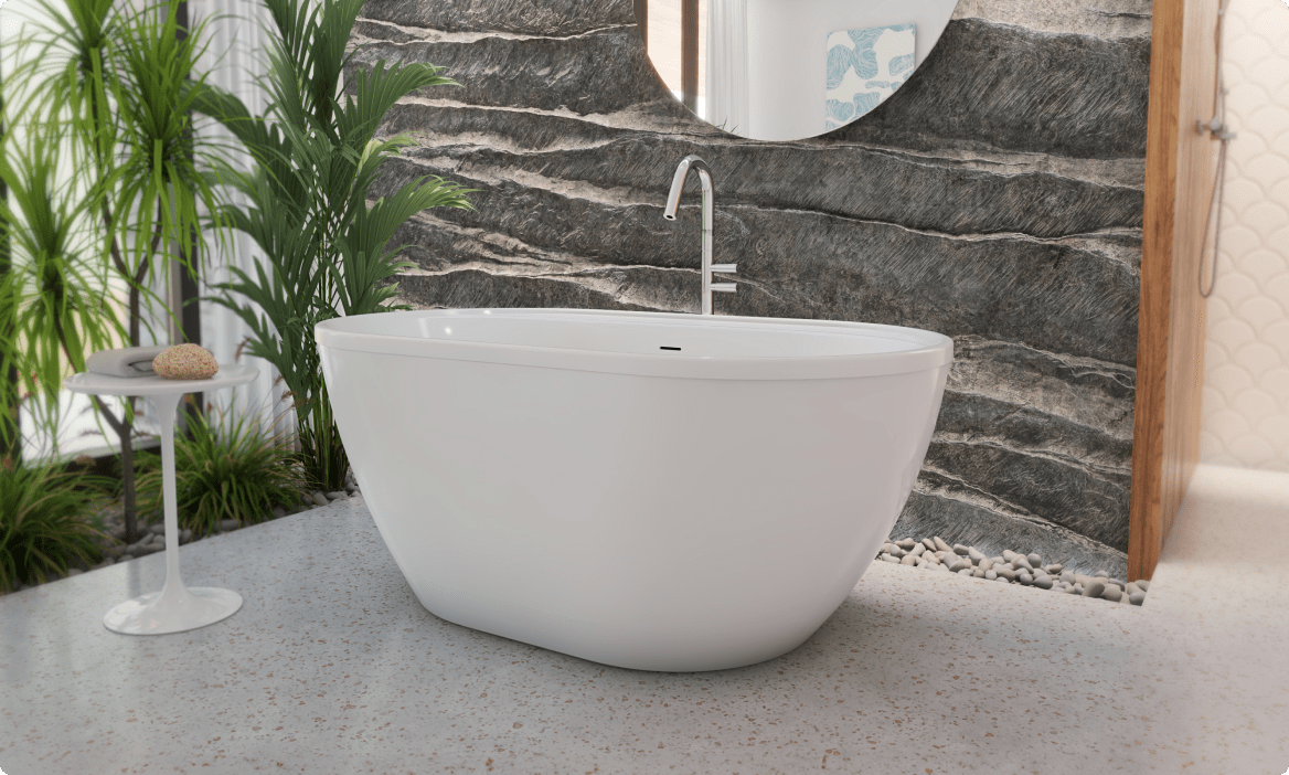Redefine Your Relaxation Make your dream bathroom suite a reality with a freestanding bathtub.