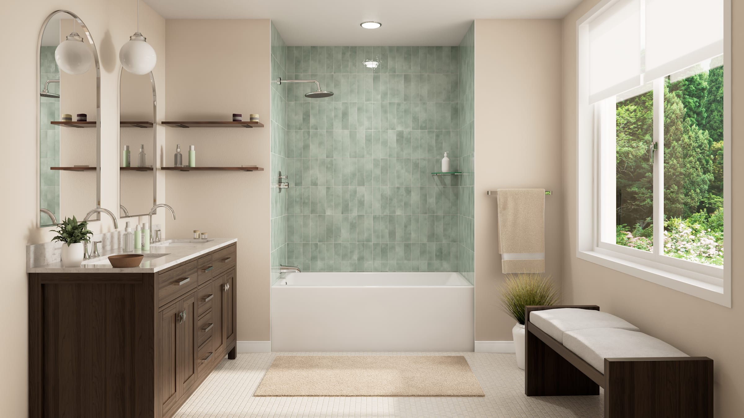 DreamLine Infinity-Z 56 - 60 inch W x 58 inch H Semi-Frameless