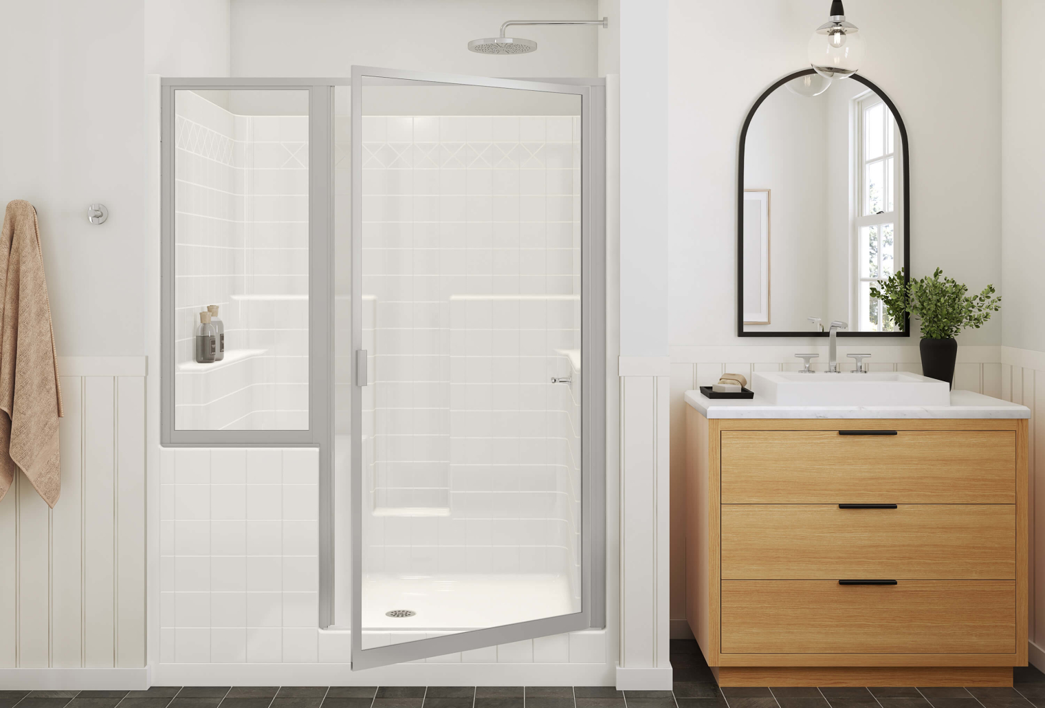 Image of a bathroom showcasing the master shower collection.