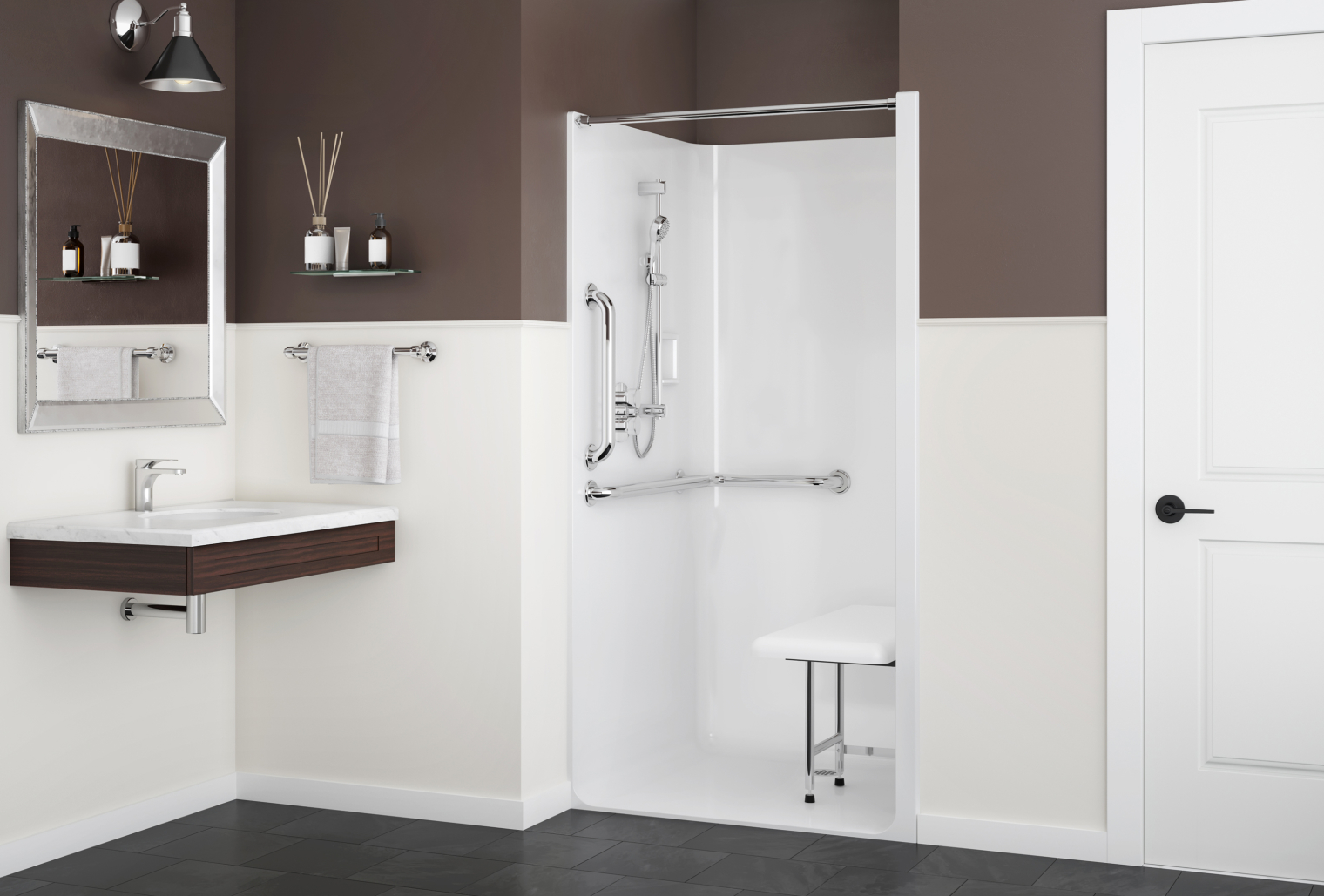 Clarion’s ¾” ADA-compliant showers