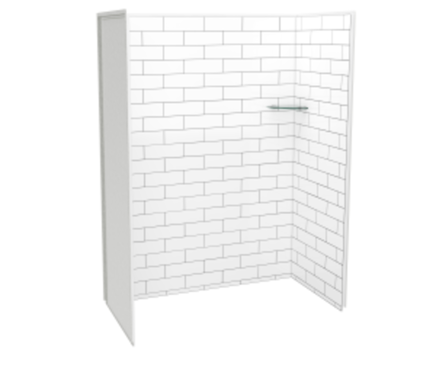 Base de douche configurable MAAX Zone, drain à gauche, 60 x 32, blanc