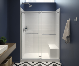 Aquatic Everyday 60 in. x 36 in. x 76 in. 1-Piece Shower Stall